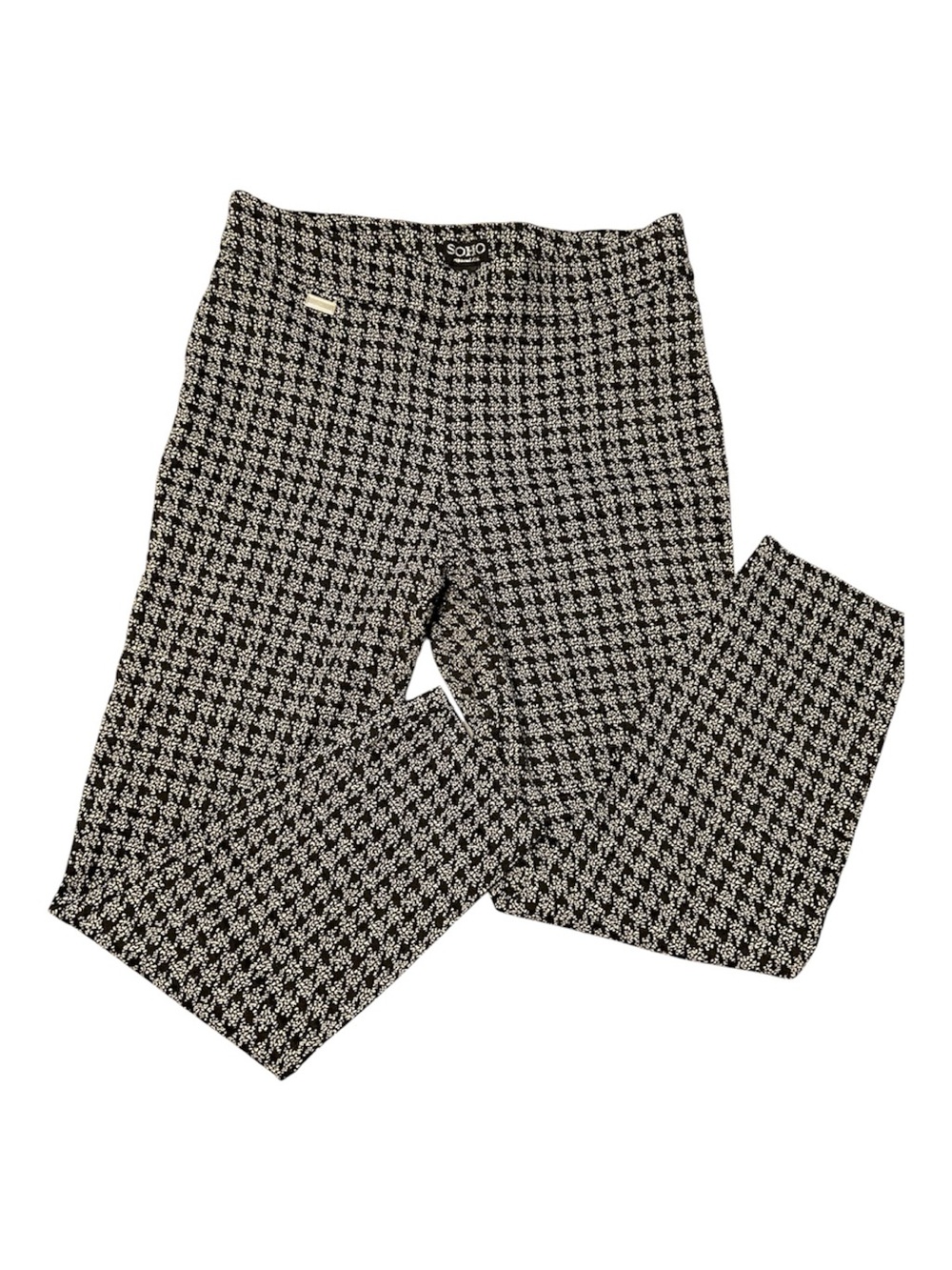 Soho Black & White Houndstooth Men's Chinos